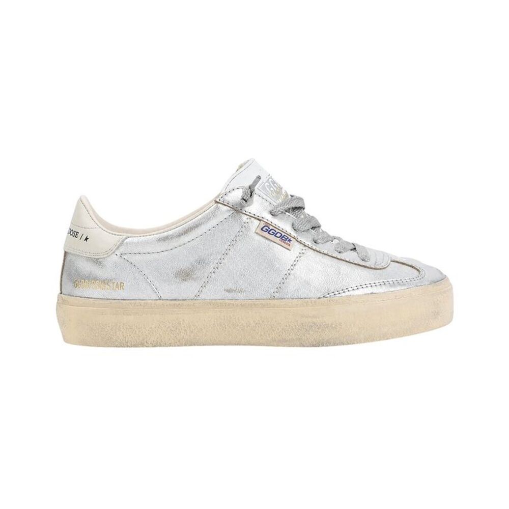 Golden Goose Soul-Star Leather Sneaker, Silver